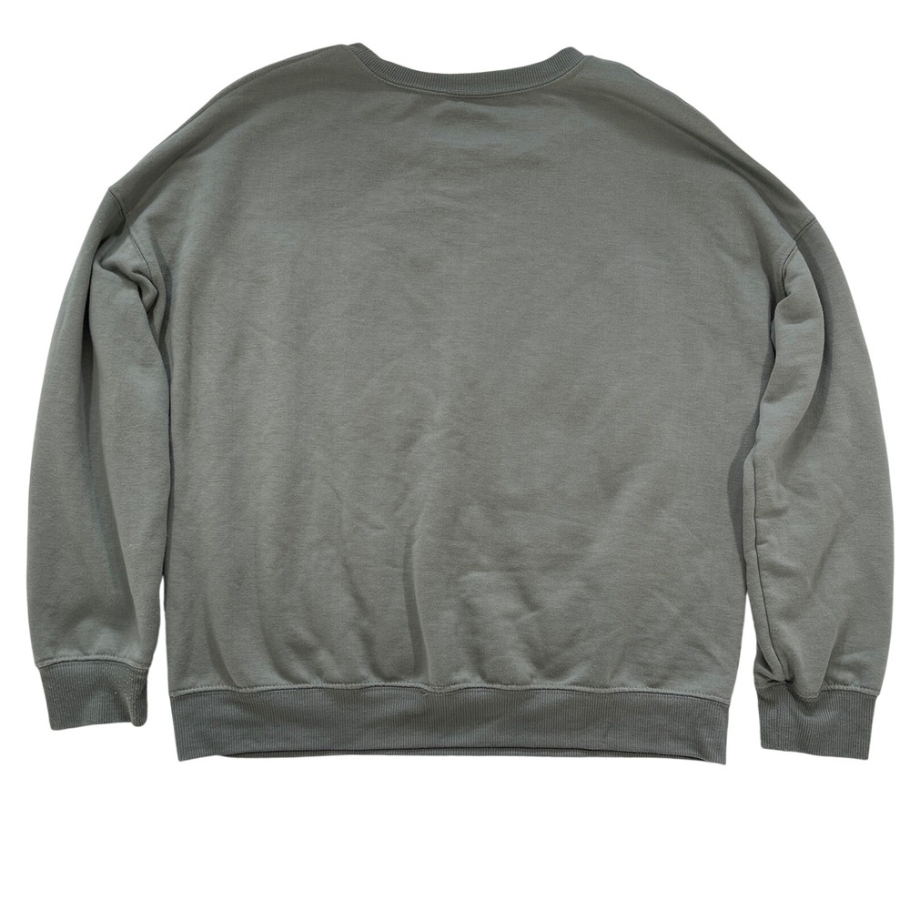 MTV Music Television Graphic Sweatshirt‎ Olive Green Leopard Print Logo Medium - Picture 4 of 6